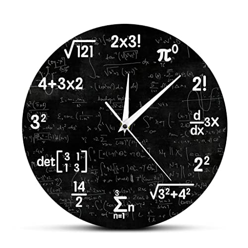 Horloge murale mathématique XJBTBA, idée cadeau pour professeur de science