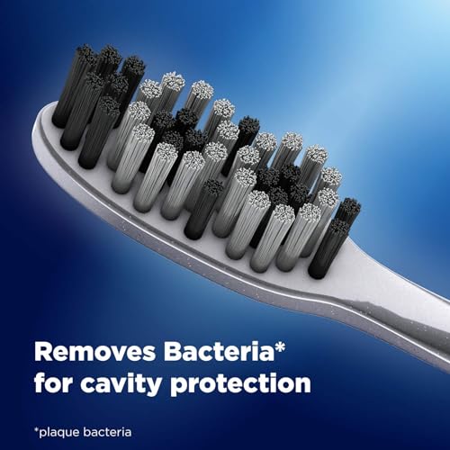 Oral B Cavity Defense 123 Black Manual Toothbrush for adults with charcoal extract- Medium (Pack of 4) - Image 3