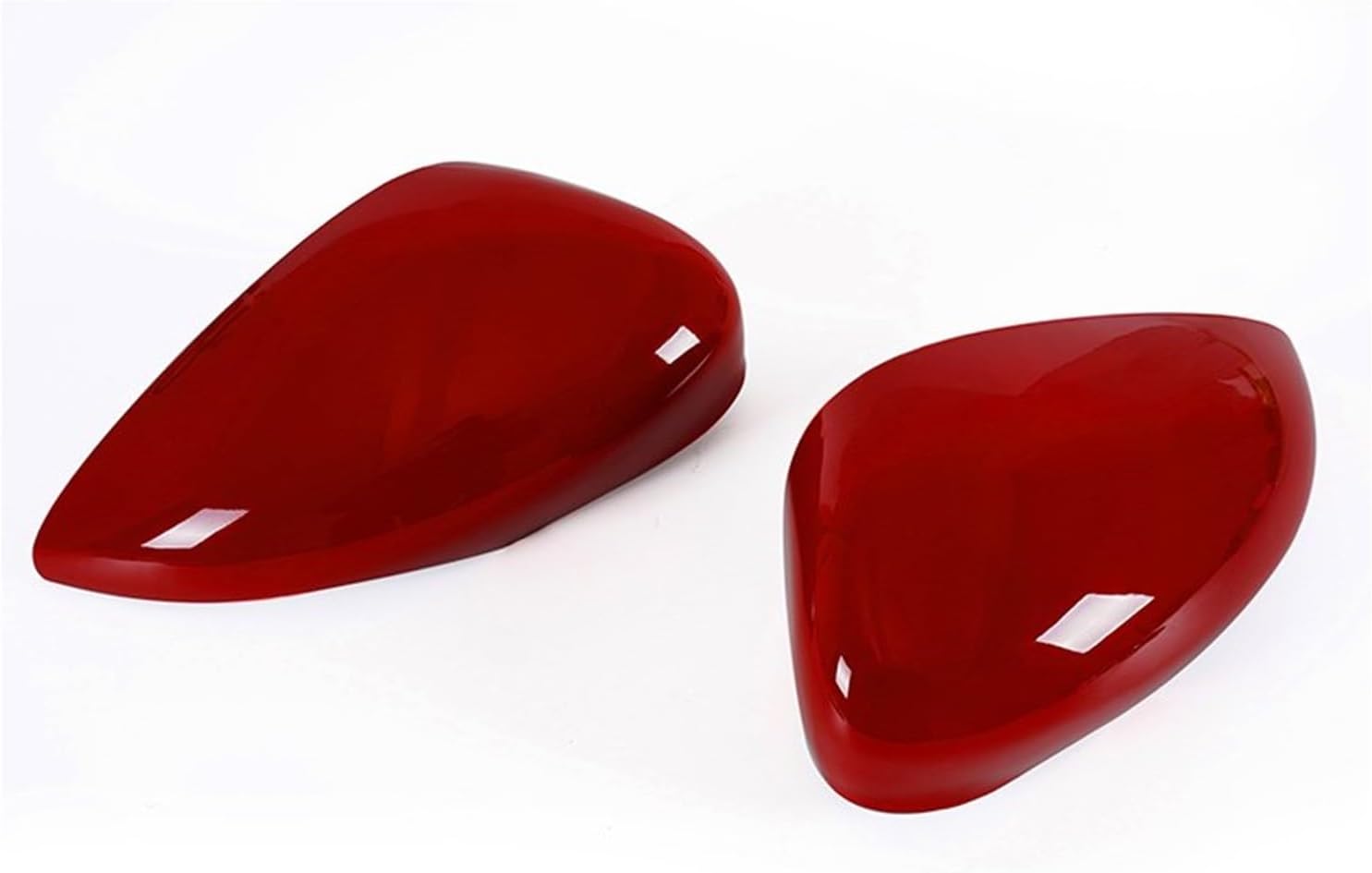 車のバックミラーハウジング 用 フォード 用 フィエスタ 用 MK7 2009-2017 赤バックミラーカバートリムクリップオンサイ