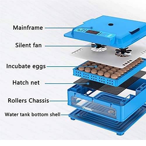 YAWEDA Brutmaschine vollautomatisch Smart Alarm Inkubator 64-320 Eier-Inkubator Automatisches Drehen und Schlüpfen… – Bild 3