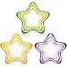 Intex Inflatable Star Rings, Three Colors, Yellow, Purple, Green, 29"X28" New 2017 Design 59243EP