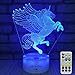 INSONJOHY Night Lights for Kids, Unicorn Gifts,Unicorn Lamp, Unicorn 3D Night Light Bedside Lamp 7 Colors Changing Remote Control Timer Best Birthday Gifts Ideas for Kids Girls Boys Baby (Unicorn-A)
