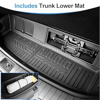 HOUCLEMIC Floor Mats for 2020-2025 Hyundai Palisade 7/8 Passenger, Trunk Mat with Seat Back Cover and Lower Cargo Mat All Weather Interior Protector for 2025 Hyundai Palisade Accessories