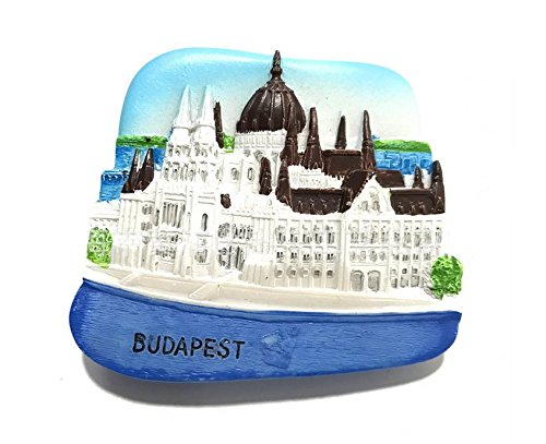 WedareDai Budapest - Imán para nevera (resina hecha a mano, diseño de Budapust de Hungría)