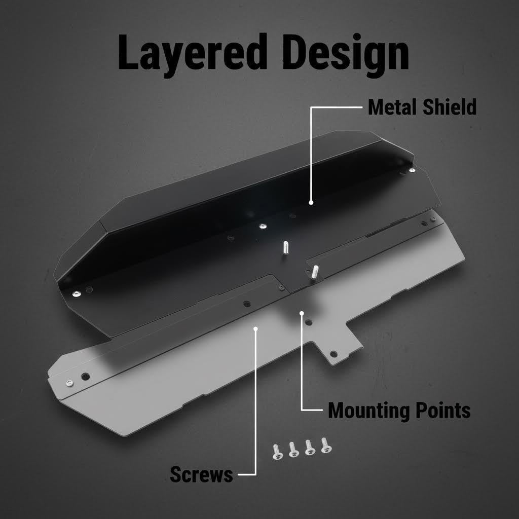 Turbo Heatshield Compatible with BMW N54/N55 Black- Reduced Engine Bay Temperatures for Enhanced Performance