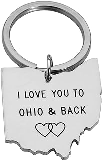 State Map Keychain Long Distance Relationship Gifts Country Map Keyring Best Friend Moving Away Gift