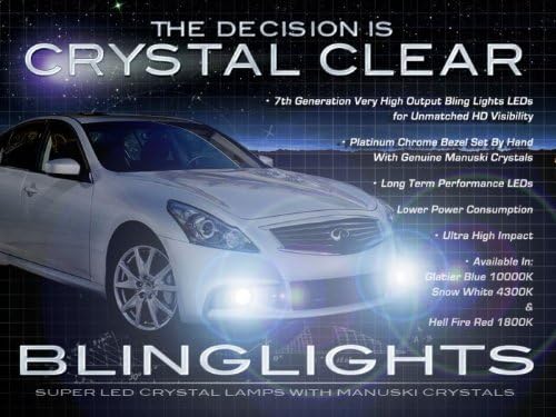 Infiniti G G25 G35 G37 IPL LED Fog Lamps Driving Lights Pair