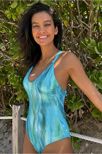 BECCA Women's Solar Energy One Piece Swimsuit, Scoop Neck, Bathing Suits4