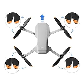 (24 Pcs) Mavic Mini 2/Mini 2 SE/Mini SE/Mini 4K Propellers Compatible with DJI Mini 2/Mini SE/Mini 2 SE/Mini 4K Drone Replacement Low-Noise and Quick-Release Blades Props Accessories (Orange)