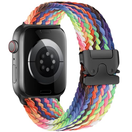Bracelet tressé Solo Loop Apple Watch 45mm nylon élastique homme femme iWatch