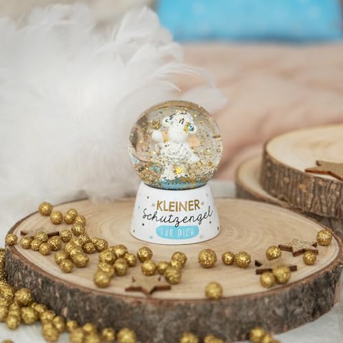 Sheepworld Dream globe with small guardian angel motif, snow globe with glitter, height 6.5 cm, gift Christmas, Silvster - Image 3
