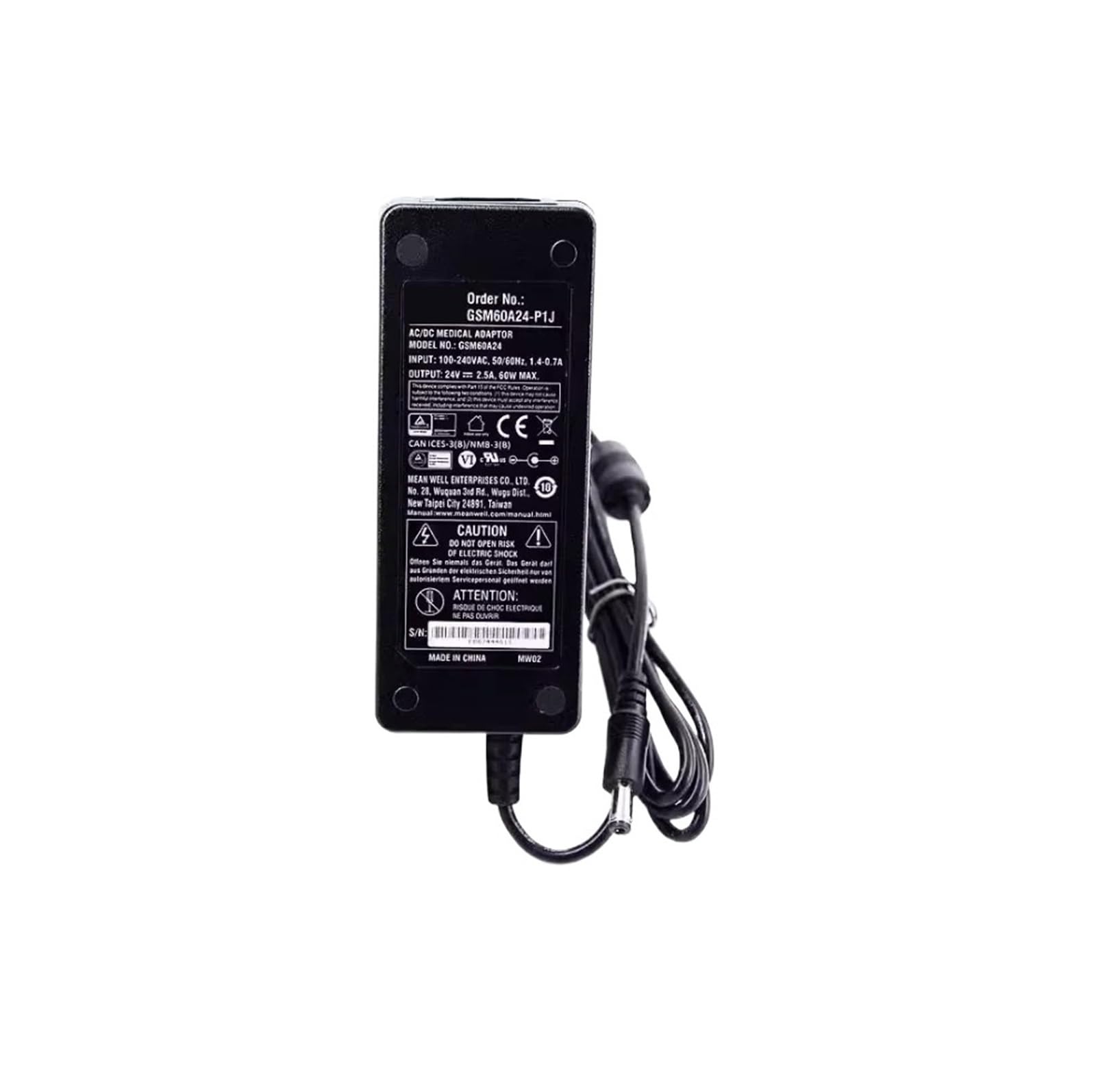 BRODEFUP GSM60A Series GSM60A5-P1J 9V 12V 15V 18V 24V 48V 60W Switching Power Supply Adaptor(GSM60A09-P1J)