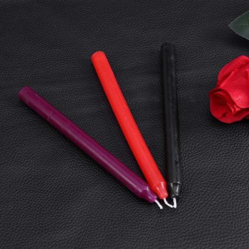 Amosfun 3Pcs Low Temperature Candles Romantic Dripping Wax Candles
