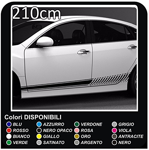 Bandes latérales de 210 cm pour transformer le look de votre voiture en week-end