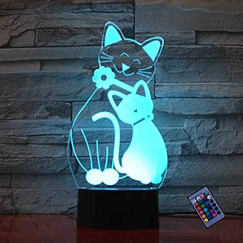 Lampada 3D A Forma Di Teschio Con Illusione Ottica - Luce Notturna LED 7 Colori USB - 2