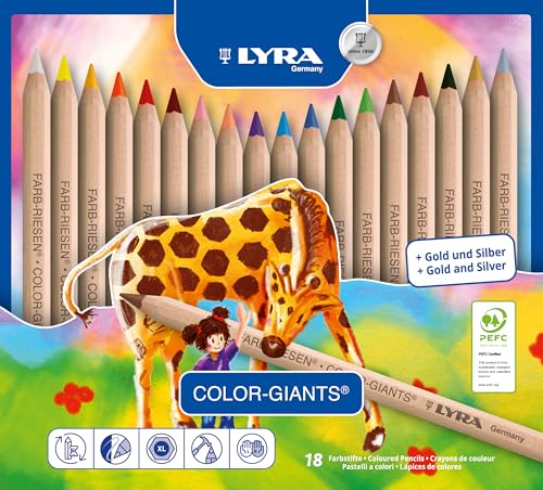 LYRA Color Giants crayons de couleur hexagonaux pour le dessin