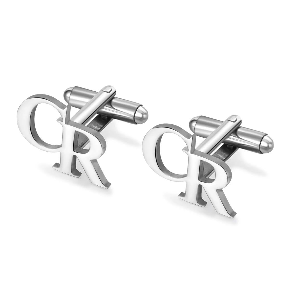 Custom Initial Cufflinks for Men - Personalized Alphabet Monogram Cuff Links with Bullet Back Closure | Premium Wedding, Gifting & Formal Wear Accessory-image-40