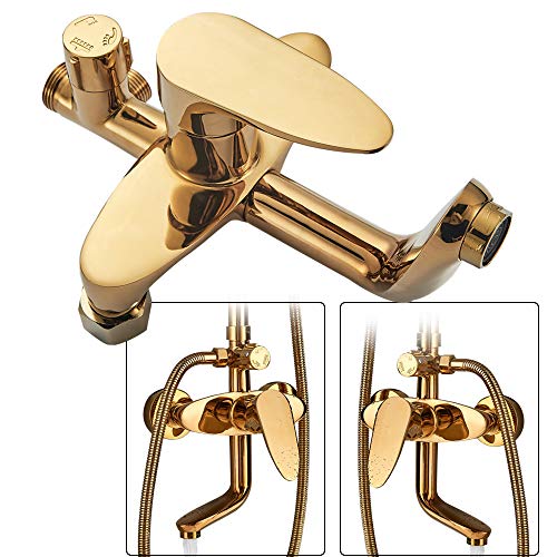 Robinet de douche à 3 fonctions Golda or brillant pour douche