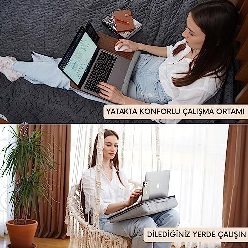 Vigo Wood - LS011 Minderli 13" ve 15.6" Laptop Sehpası - Görsel 3