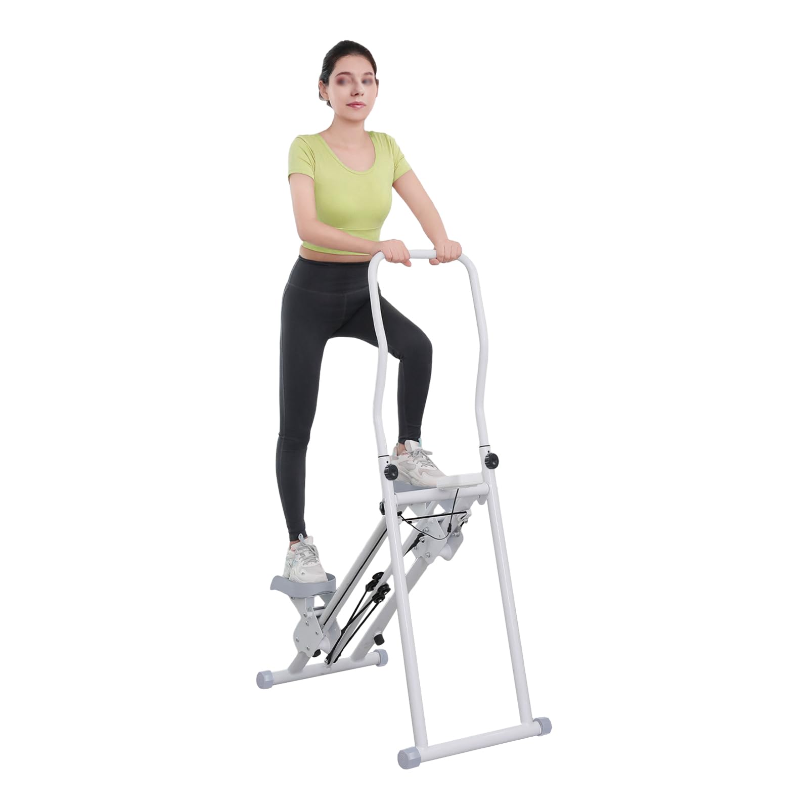 Scala LCD Stepper con manico Vertical Stair-Master pieghevole Cardio Esercizio Climber Manubrio e Pedali regolabili fino a 150 kg per esercizio domestico palestra allenamento completo