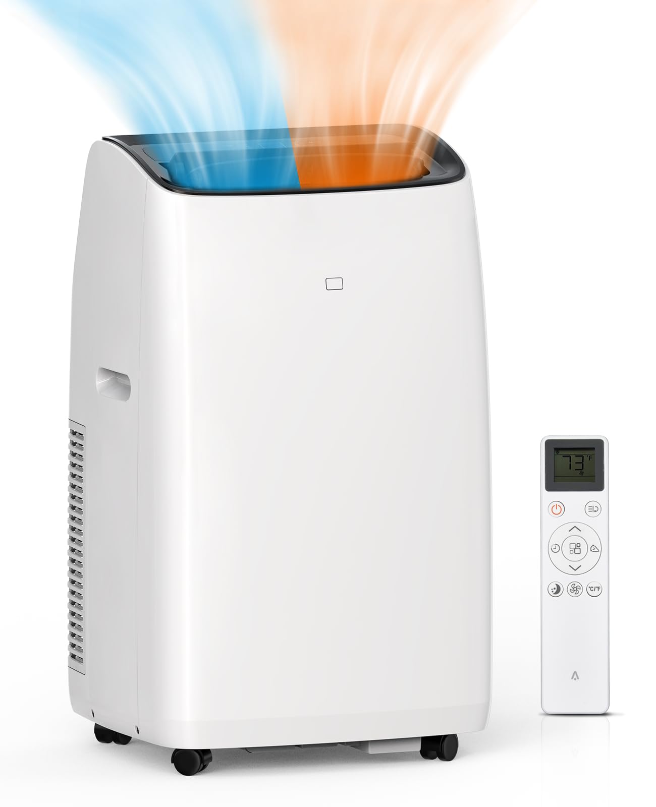 Aire acondicionado portátil GarveeHome de 14 000 BTU con inversor de doble manguera, enfriador, calefactor, deshumidificador y ventilador con control remoto, unidad de aire acondicionado de piso, modo de suspensión, 42 db, temporizador de 24 horas, refrigeración de habitaciones de hasta 750 pies cuadrados con kit para ventana.