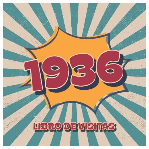 1936 Libros de Visitas: Libro de visitas para fiestas de cumpleaños de estilo retro para que la familia y los amigos inserten saludos y mensajes | 100 páginas | Vol 3