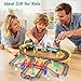 2 in 1 DIY Electric Train Set Toy for Kids, Train Tracks Set for Boys 3 4 5, Lights and Sound Car Tracks, DIY Road Sign Train Track Playset Toys, Toddler Trains for Birthday Gifts 4 5 6 7 8+ Year Old