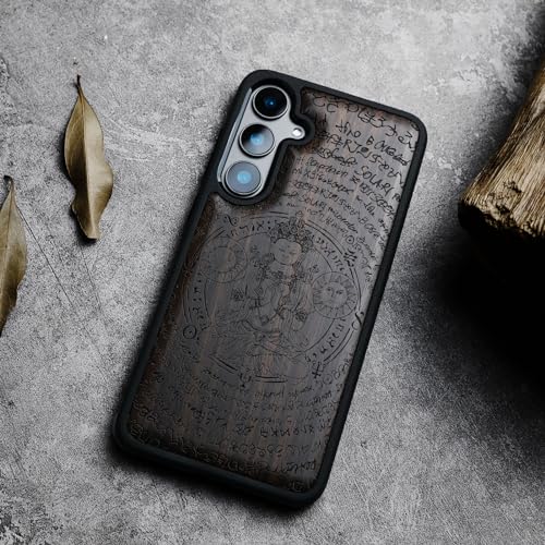 Coque bois S24 antichoc étui rigide protège Samsung 5G