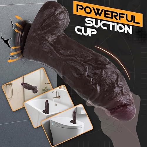 11.5″ Thick Bbc Big Black Dildo – 10″ Girth Xxxl Huge Silicone Dildo - Image 4
