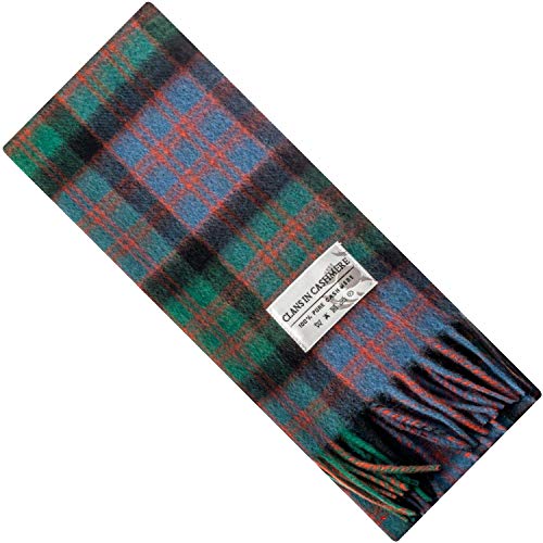 Bufanda MacDonald Clan Ancient de cachemira pura con tejido premium tradicional de Escocia