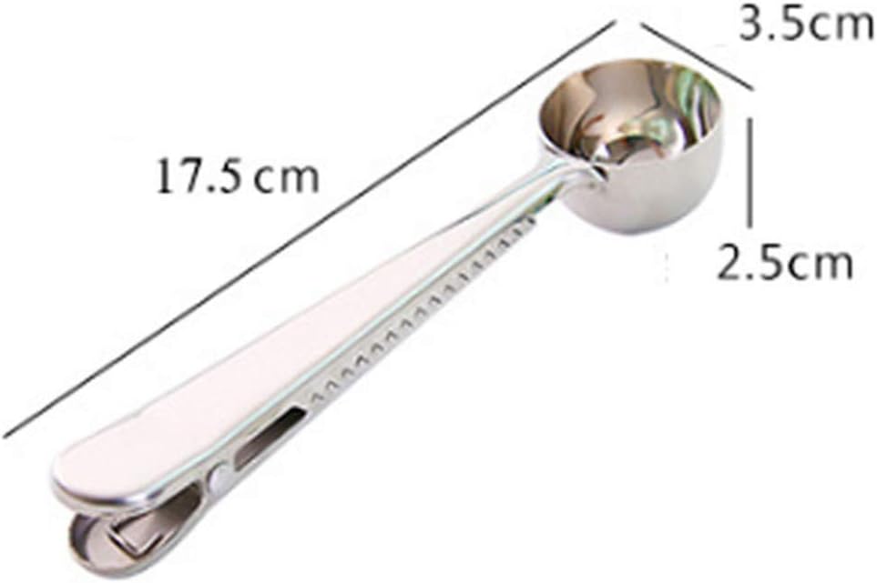 3 Pcs Coffee Scoop Multifunction Kitchen Supplies Coffee Scoop With Clip Stainless Steel Tea Coffee Measuring Cup Coffee Spoon