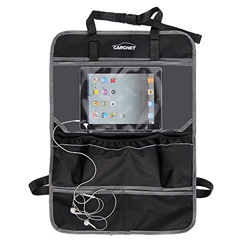 Organizer KFZ-CARCHET Handtasche Schutz Rückseite des Autositz, Tasche Touchscreen für iPad Tablet Grüne Universal Nachhaltige Wasserdicht Schwarz
