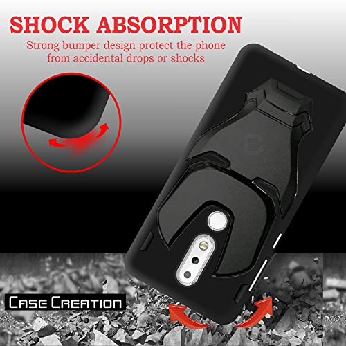 Image of COVERLY Official 3D Touch Feel Trending Avengers Logo Mask Soft Rugged Grip Silicone Iron Man Super Power Cartoon Movie Engraved Silicone Matte Back Cover for Nokia 7.1 -Black