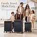 CONCEPTEN Luggage Sets 5 Piece, Suitcases with Wheels, Hardshell Suitcase Set, ABS Carry on Luggage Set with TSA Lock, Travel Luggage