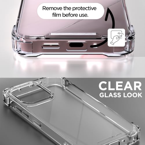 Image of Outlouders Back Cover for Oppo Reno 15C 5G Clear Transparent PC + TPU Bumper Case with Raised Edges for Shockproof Protection (Transparent)