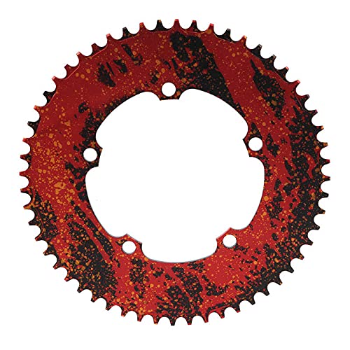 Zestawy korb, Pierścień łańcucha korbowego, tarcza roweru składanego 56T 132mm BCD Koło łańcuchowe z pojedynczą tarczą(Oranje)