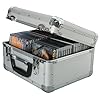 Citronic | Aluminium CD Storage Case – Holds 40 CDs – Lockable DJ Flight Case with Padded Interior & Dividers – Secure Music Storage Box with Carry Handle & Removable Lid #1