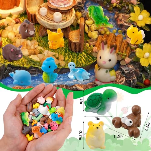 WIURGOHA 50 Pcs Mini Resin Animals 50 Styles Tiny Resin Animals Figurines Bulk for Fairy Garden Miniature Dollhouse Accessories Hide Crafts Decor - Image 7