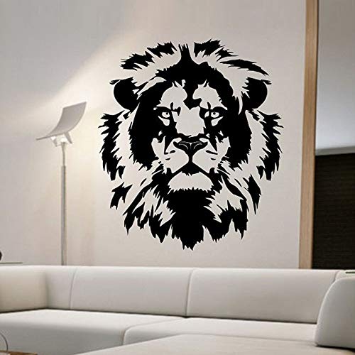 NSRJDSYT Tête de Lion Stickers muraux décor à la Maison Animaux Amovibles Stickers muraux Vinyle...
