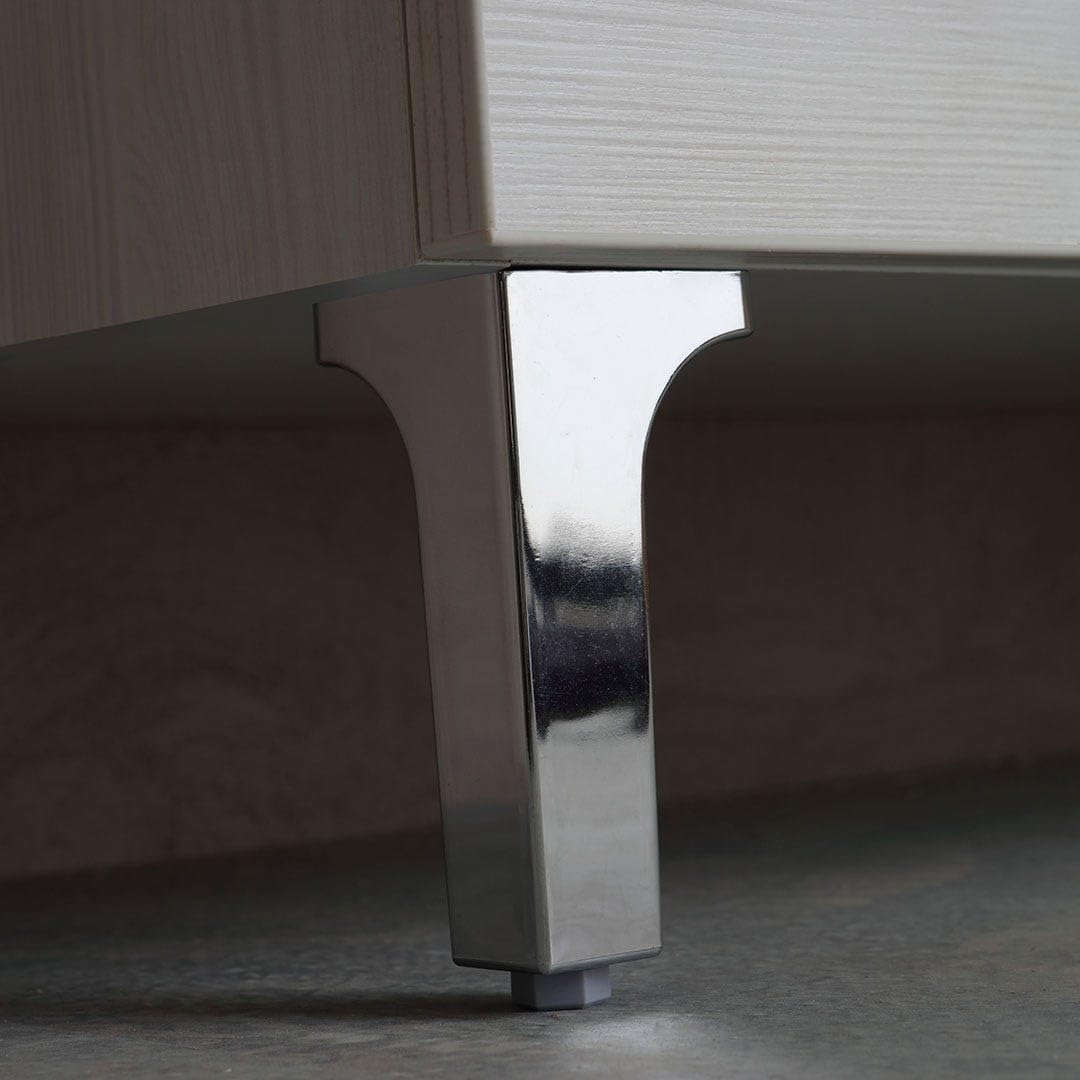 Kiamami Valentina Mueble de baño de pie 85 cm en Roble Blanco Efecto Madera