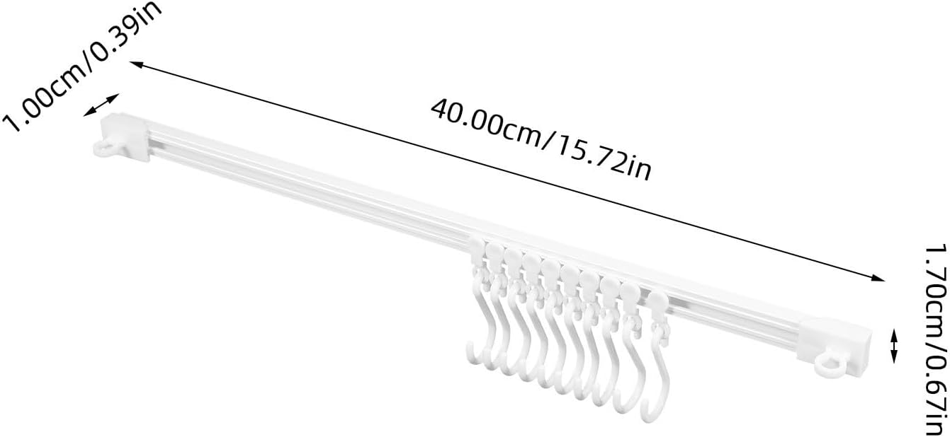 2 Set Sliding Hook Wall Rack, Plastic Multi Organizer for Utensils