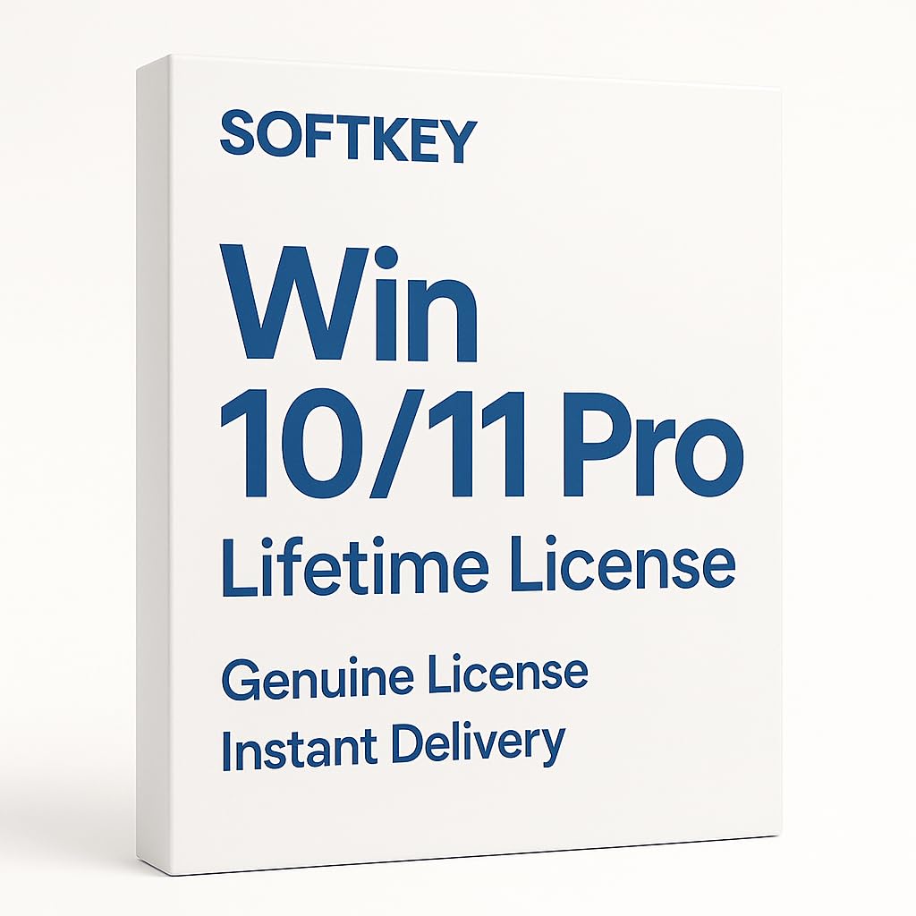 SOFTKEY Win 10/11 Pro Online License Key (1 Users/PC, Lifetime Validity) 32/64 Bit| Online Updates & Reinstallations | Email delivery