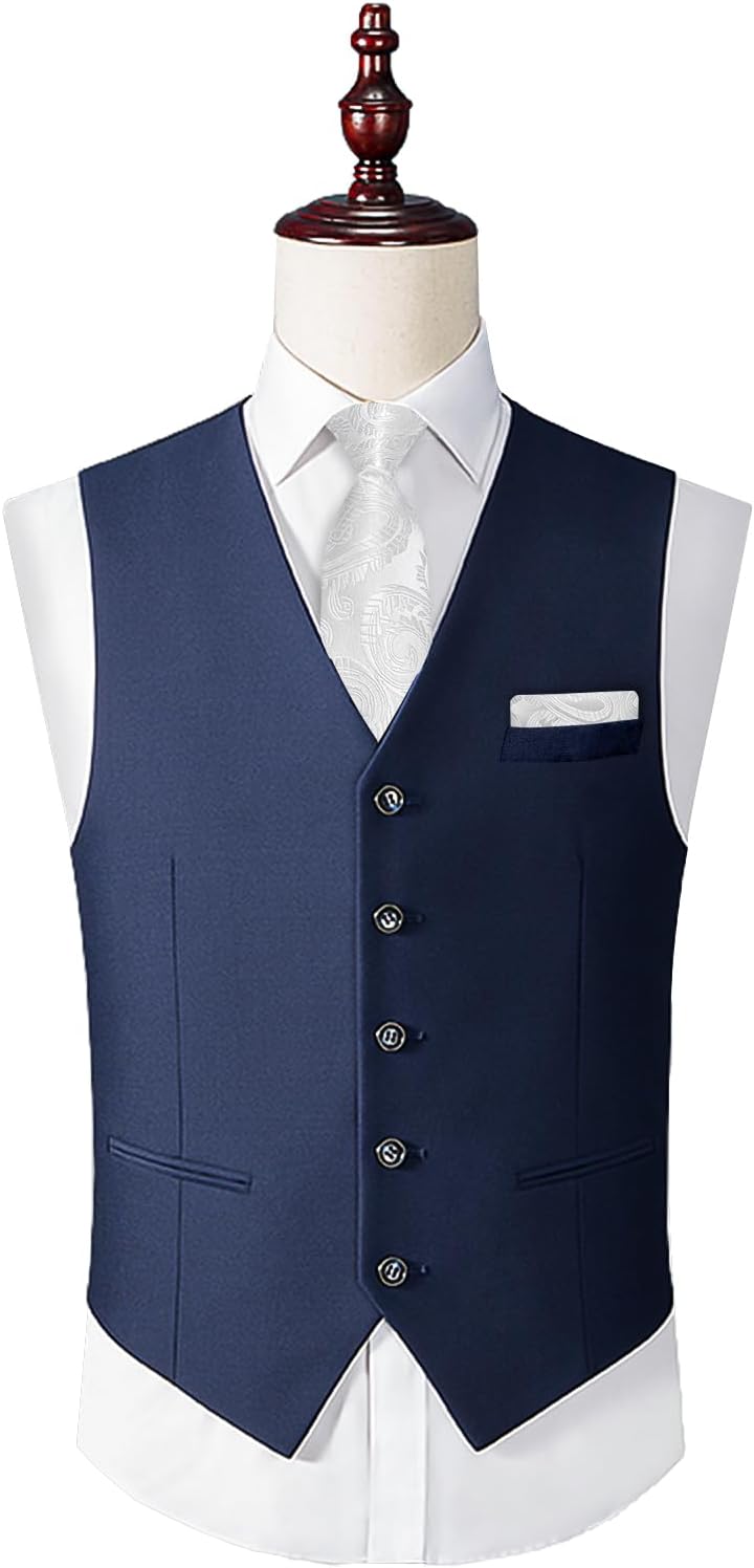 DiBanGu Boys Adjustable Tie and Pocket Square Pre-tied Zipper Necktie for Kids Wedding Party Graduation School Uniforms - Image 4