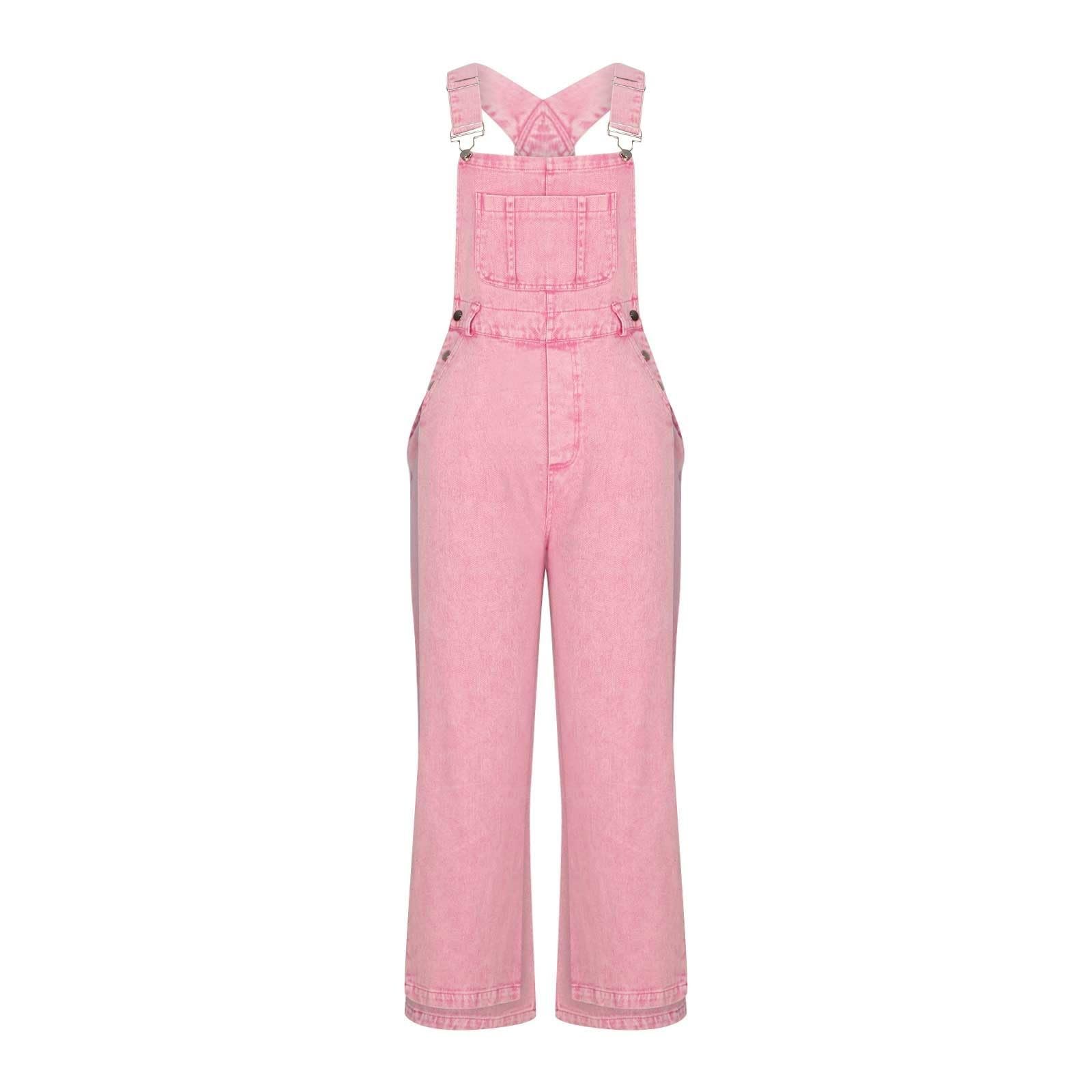 Genérico Peto Vaquero Mono Mujer Disfraz Algodón Monos Casual Ligero Pantalones Invierno Jumpsuit Primavera Vestir Tejanos Trabajo Largo
