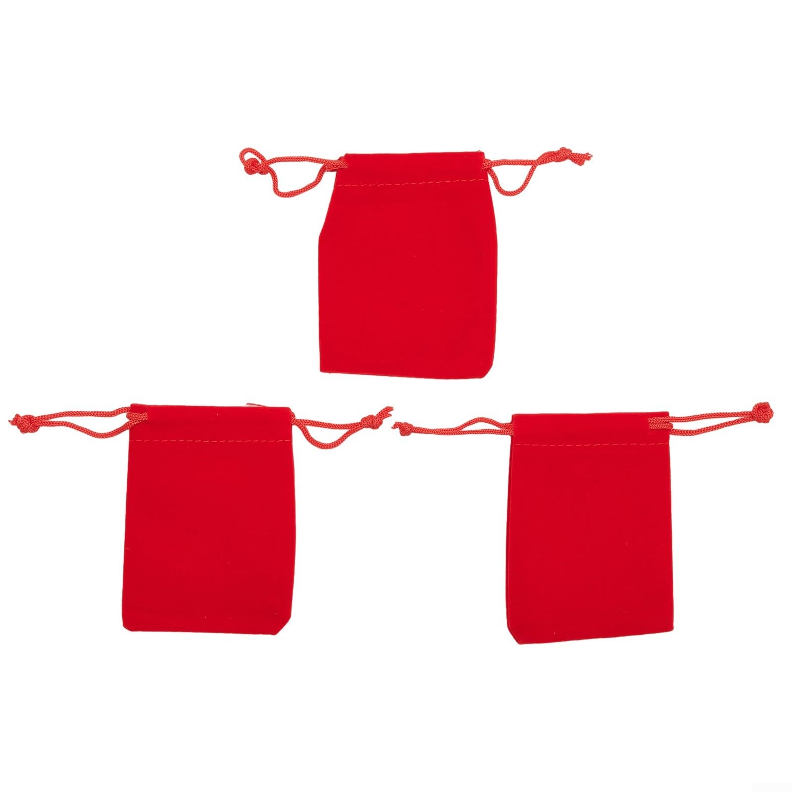 Sacchetti Velluto Per Gioielli - 100 Pezzi Rossi Con Coulisse, Per Bomboniere - Foto 7