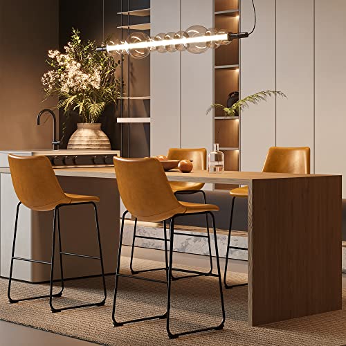 image for Furmax Bar Stools 29 Inches Bar Height Stools Set of 2, Dining Chairs,