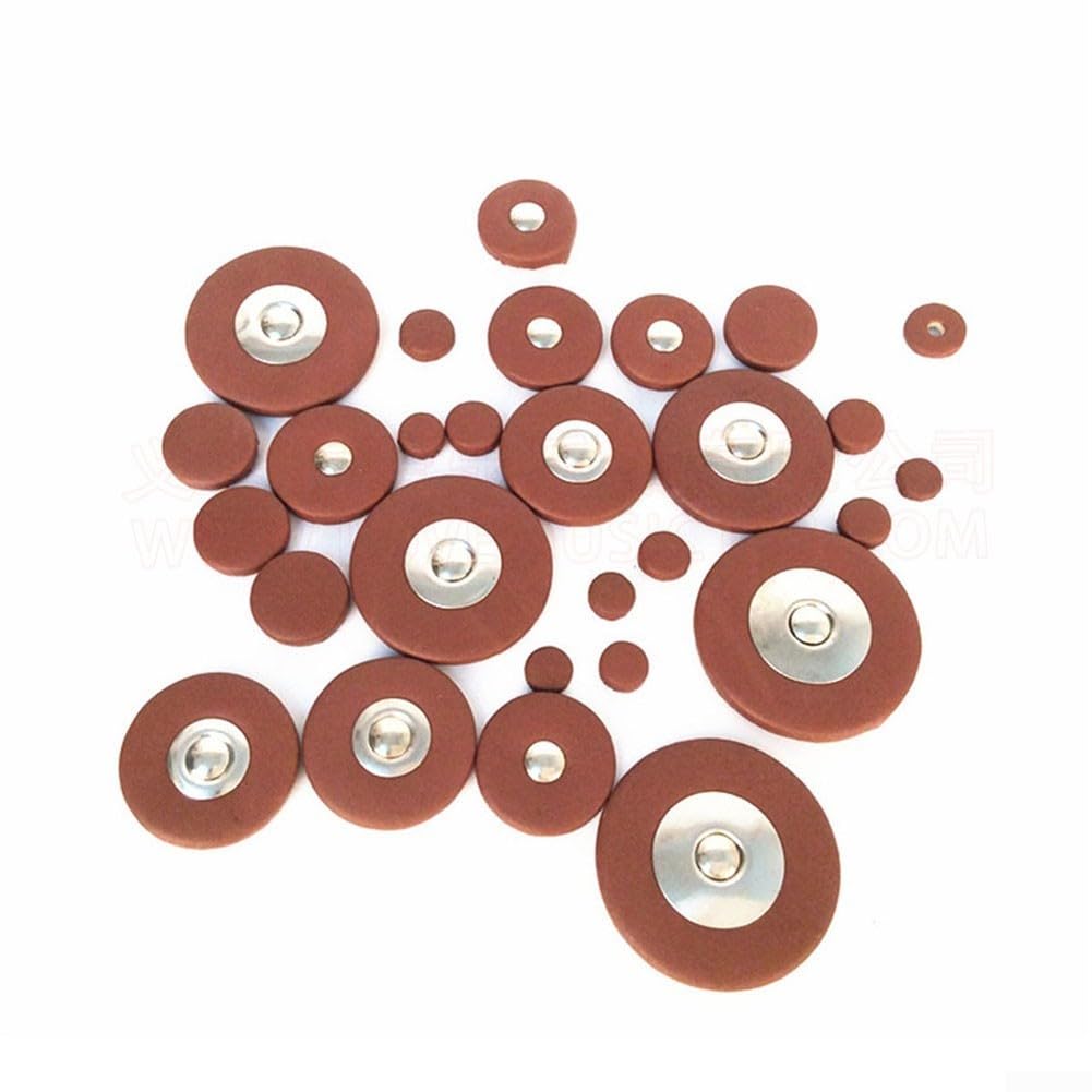 Kit di cuscinetti di ricambio per sassofono contralto tenore di varie dimensioni per proteggere i tasti e migliorare le guarnizioni del suono (pad in pelle tenore)