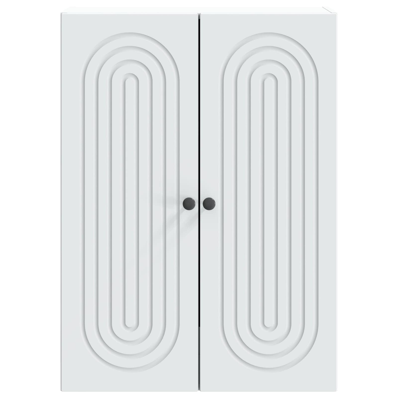 Armario de pared blanco de 66 x 34,5 x 90 cm con 2 puertas y 2 estantes para salón, pasillo u oficina, solución de almacenamiento que ahorra espacio con bisagras robustas y con cerradura