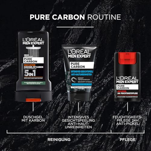 L'Oréal Men Expert Gesichtspeeling gegen unreine Haut für Männer, Face Scrub gegen Mitesser und Pickel Unreinheiten… – Ansicht 6
