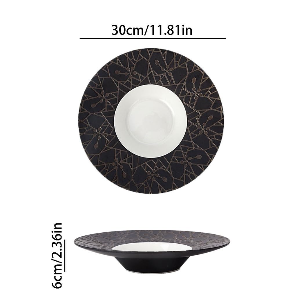 Talerze do makaronu, ceramiczne talerze deserowe zastawa stołowa ceramiczny głęboki okrągły talerz obiadowy domowy talerz obiadowy hotel talerz obiadowy przyjęcie bankiet talerz obiadowy